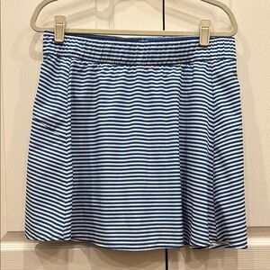 T by TALBOTS Striped Athlesiure Skort Womens Blue White Striped Size Large